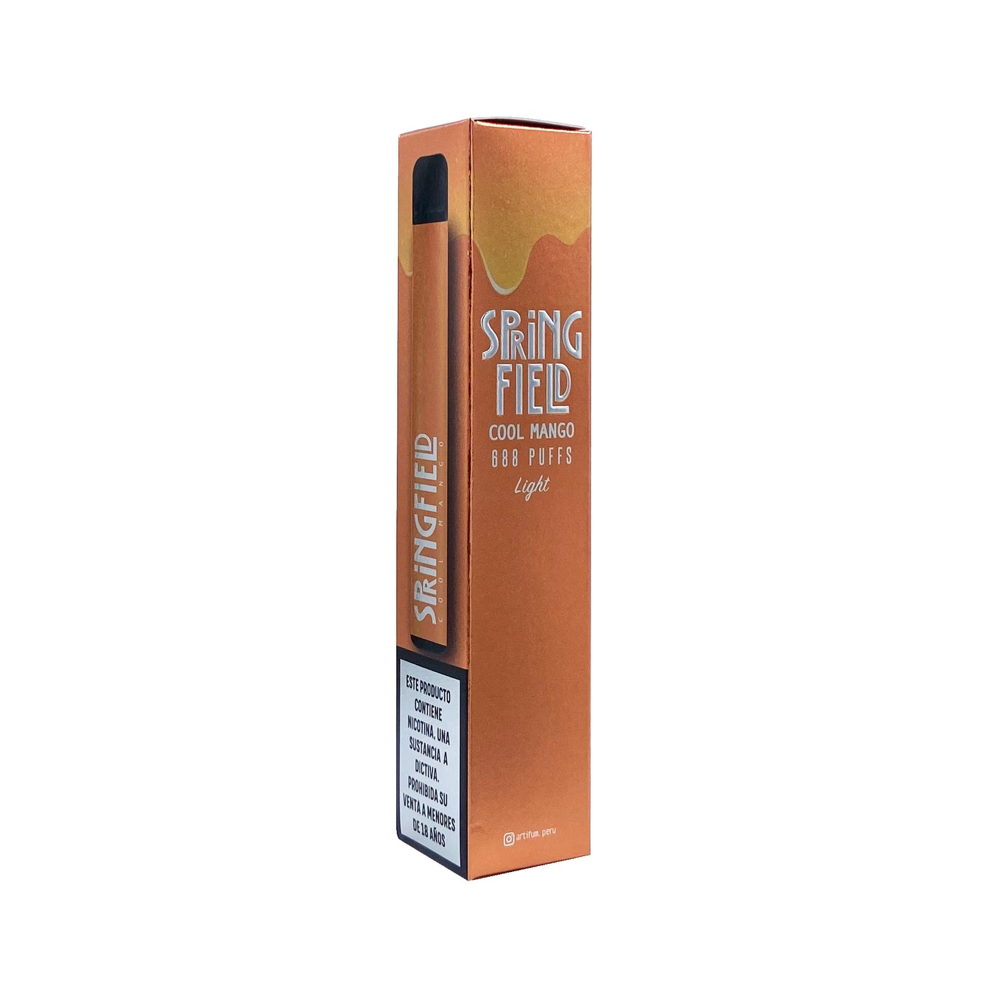 Vape Springfield 688 puffs - Cool Mango - (1.5% o 0% Nicotina)